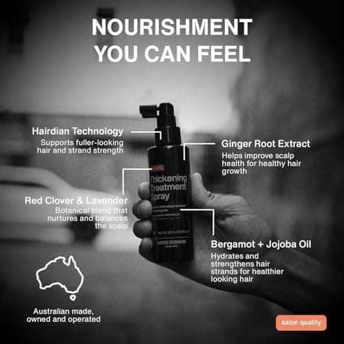 Kings Domain Melbourne Thickening Treatment Spray | Leave-In Hair Growth & Volume Booster with Hairdian | Thicker, Stronger, Fuller-Looking Hair - Thumbnail 5