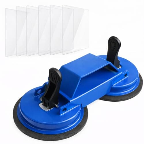Floor Gap Fixer Tool, 45° Striking Surface Floor Gap Repair Tool with Dual Suction Cup, Made of Iron. with 6pcs Sticky Pads for Fixer Laminate/Vinyl Flooring Tools