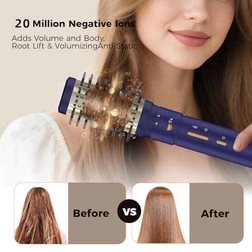 5 in 1 Multi Hot Air Styler Wrap, 110,000 RPM High-Speed Hair Dryer Brush with Auto Wrap Curlers & Blow Dryer Brush, Fast Drying & Frizz-Free Styling, No Heat Damage for Women - Thumbnail 5