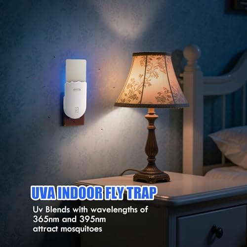 Solarush Indoor UV Fly Trap - Silent Gnat & Fruit Fly Catcher with Night Light, 400 sq.ft Coverage - Thumbnail 3