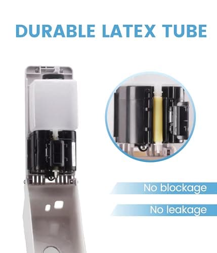 AIMEIKE Automatic Wall-Mounted Soap Dispenser 800ml (27 fl oz), ABS White Touchless Soap Dispenser with Viewing Window & Lock for Home Bathroom & Commercial Restrooms - Thumbnail 6