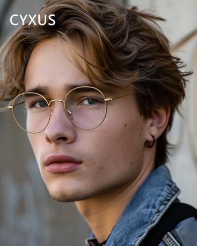 Cyxus Blue Light Glasses for Men and Women, Metal Frame Computer Eyeglasses for Office, Gaming, Reading 8090T06-US - Thumbnail 4
