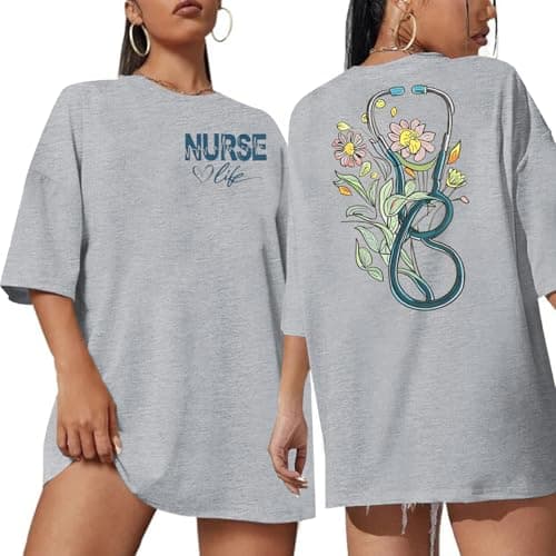 Nurse Shirt Nurse Life Shirts Nursing Student School Nurses Week Nurse Day Gift Casual Short Sleeve Tops - Image 1