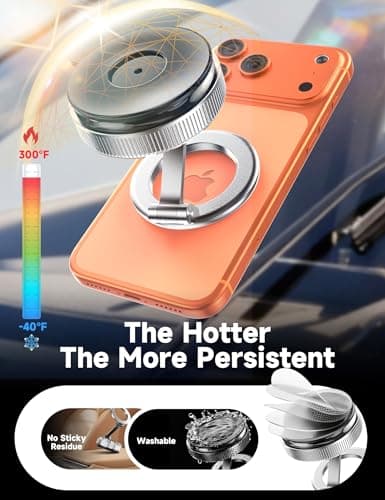 visnfa Pure Zinc Alloy Vacuum Magnetic Phone Holders for Your Car [105+LBS Suction & 3800gf Magnetic] 360° Adjustable Magsafe Car Phone Holder Mount for iPhone 17 16 15 14 13 12 Series & Android - Thumbnail 5