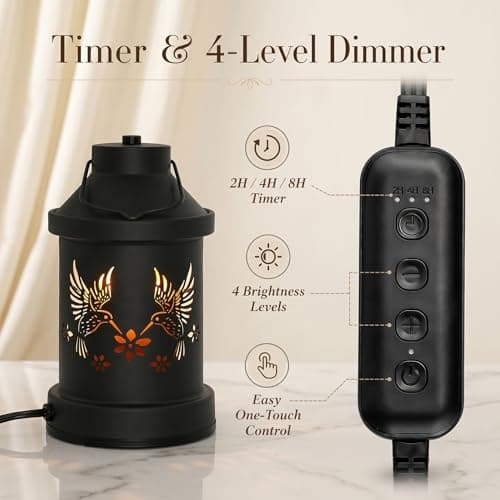 Eandisom Hummingbird Candle Warmer Lamp Timer - Birthday Gifts for Women - Thumbnail 5