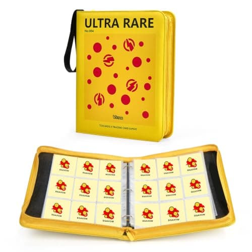 9-Pocket Trading Card Binder, PU Leather Zip Card Binder Album Holds 900 Cards for TCG, Sports Cards, Collectible Cards（CARTOON） - Image 1