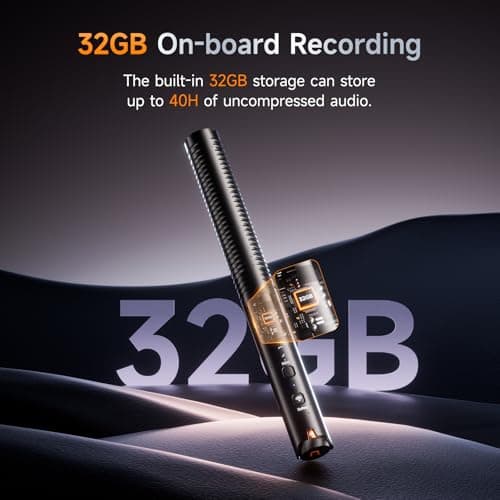 COMICA VM40 Shotgun Microphone – 48kHz/32-bit Float Recording, Wired & Wireless Modes, 32GB Onboard Storage – Compatible with Canon, Nikon, Sony Cameras & Camcorders for YouTube, Interviews & Filming - Thumbnail 4
