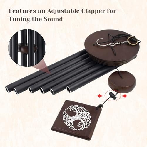ASTARIN Wind Chimes for Outside, Memorial Wind Chimes Sympathy Wind Chimes for Loss of Loved One Tree of Life Memorial Wind Chime Bereavement Condolence Gifts for Loss of Mother Father Husband - Thumbnail 2