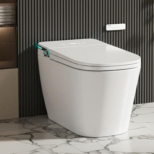 Smart Bidet Toilet with Built-In Tank, ONIRAP Luxury Smart Toilet with Heated Seat, Instant Warm Water Wash & Dryer, ADA Elongated Toilet for Bathroom - Image 1