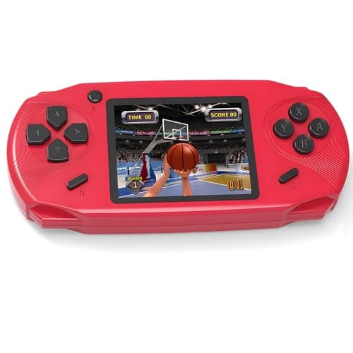 Beijue 16 Bit Handheld Games for Kids Preloaded 220 Retro Video Games, Red - Image 1