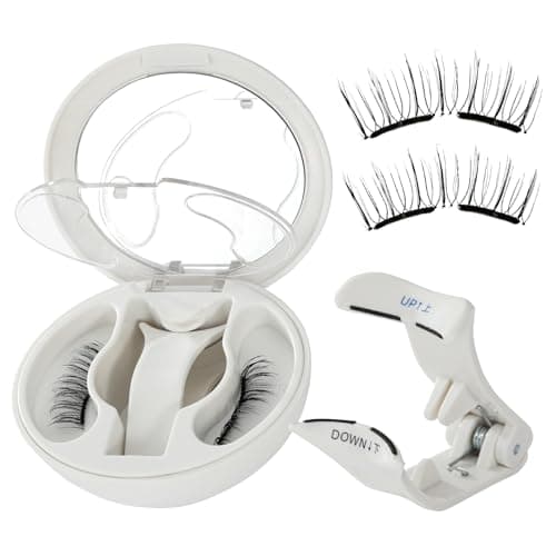 FrisLead Soft Reusable Magnetic Eyelashes with Applicator, Natural False Lash Clusters, Wispy Lashes No Glue Needed, Easy to Wear and Remove - Image 1
