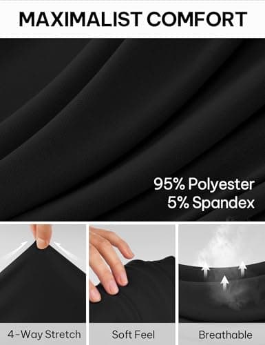 AVAMO Womens Dress Pants Wide Leg Pull On Stretchy Work Pants for Women with Pockets High Elastic Waist Office Business Black - Thumbnail 5