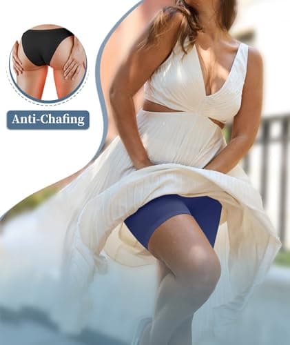 Okimay 4 Pack Slip Shorts for Under Dress Women Seamless Boyshorts Panties Anti Chafing Shorts - Thumbnail 3