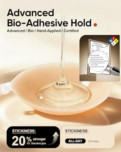 Easybunny Silicone Adhesive Bra Strapless Invisible Push Up Ultra-Sticky Reusable for Backless Dress with Pasties Kit - Thumbnail 5