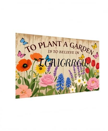 Carastora Vintage Garden Tin Sign – Inspirational Gardening Quote Wall Decor for Greenhouse, Yard, or Home, Rustic Metal Sign for Plant Lovers, 8x12 Inch - Image 1
