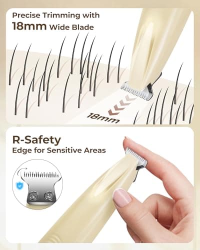 FURBONA Dog Paw Trimmer, 18mm Grooming Clippers with LED Light & USB-C - Thumbnail 2