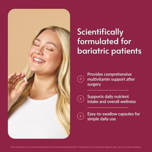 Bariatric Advantage Multi Formula Without Iron, High Potency Daily Multivitamin for Bariatric Surgery Patients with 22 Essential Vitamins and Nutrients - 540 Capsules - Thumbnail 2