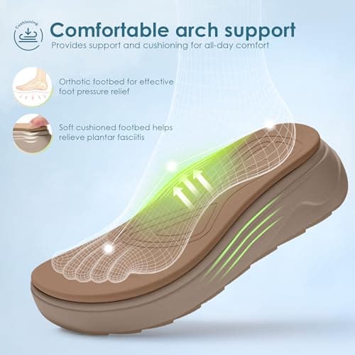 Vilanva Women's platform flip-flops Brown Size 8 - Thumbnail 3