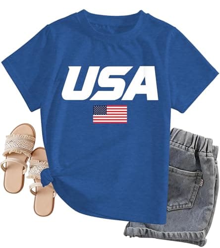 USA 4th of July Shirt for Women-American Flag Shirts Red White Blue Patriotic Tshirt 250th Anniversary Shirts - Image 1