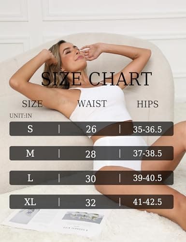 MCOWOD Womens Underwear, Seamless Underwear for Women, Briefs High Waisted, Size XL, Black, 6 Pack - Thumbnail 6