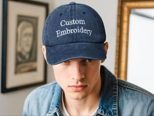 AfeilarSfltch Custom Baseball Cap, Personalized Embroidered Hat, Adjustable Dad Hat, Custom Hats for Men, Customized Hats for Men, Custom Embroidered Hat, Custom Hat, Embroidered Hat Multicolor - Thumbnail 3