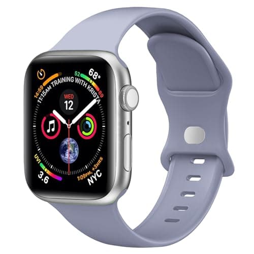 Sport Band Compatible with Apple Watch Bands 40mm 38mm 41mm 42mm 44mm 45mm 49mm for Women Men,Soft Silicone Waterproof Replacement Strap for Apple Watch Series 11 10 9 8 7 6 5 4 Ultra 3 2 1 SE - Image 1
