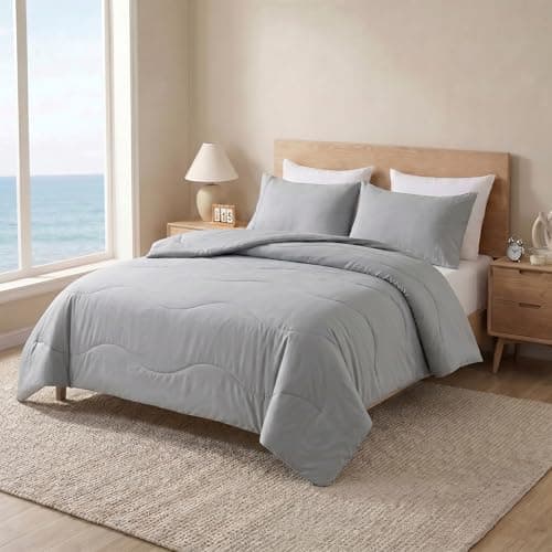 Cooling Blanket for Hot Sleepers & Night Sweats, Breathable Lightweight Cooling Comforter for Menopause & Summer, Soft Cool-to-Touch, Oeko-TEX, Cool Grey, 60x80 Inches - Thumbnail 6