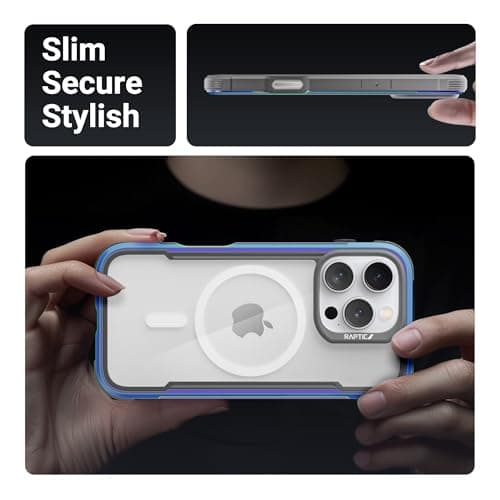 RAPTIC Shield Magnetic for iPhone 16 Pro Case, Compatible with MagSafe, [for 2024 Capture Button Shockproof Clear Case], Military Grade 13FT Drop Tested, Durable Aluminum Frame, 6.3 inch, Iridescent - Thumbnail 6