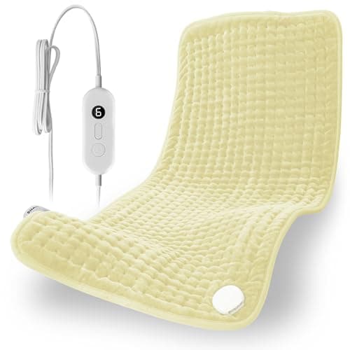 Andola Electric Heating Pad for Back Pain Relief, Extra Large 33" x 17" - 6 Heat Settings for Neck Shoulder Cramp - Moist Heat Therapy - 2h Auto-Off - Machine Washable - Image 1