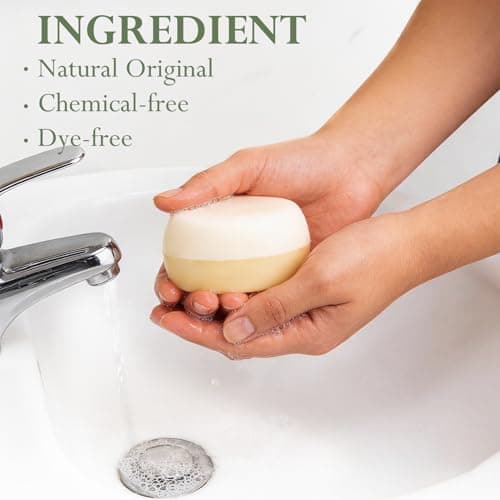 Beef Tallow Soap Bar, Natural Grass Fed Tallow Soap, Moisturizing Face & Body Wash Great for Washing Hands, Face, Hair, Bathing, Bath Soap for Adults, Gentle Formula, from Inner Mongolia Grassland - Thumbnail 4