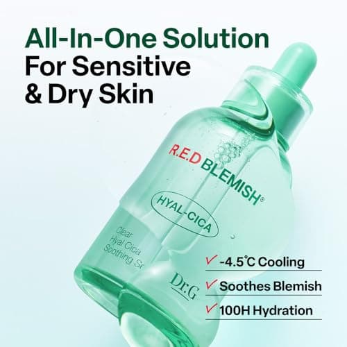 Dr. G R.E.D. Blemish Clear Hyal-Cica Soothing Serum - Korean Skincare - Long-Lasting, Hydrating Serum for All Skin Types - Cools Skin Temperature - Hyaluronic Acid & Centella Asiatica - 1.69 fl oz - Thumbnail 2