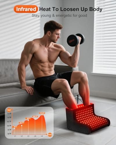 Red Light Therapy for Feet, 48W 320 LED Red & Infrared Light Device with 660nm Redlight & 850nm Infrared Light Wavelengths for Feet Foot Ankle Pain FSA Eligible - Thumbnail 4