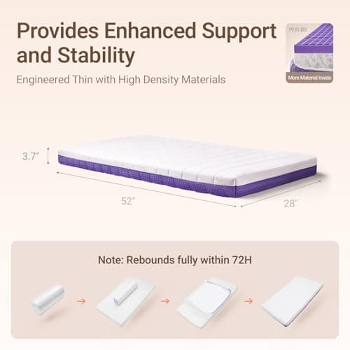 MAMAZING Aerobase Pro Baby & Toddler Crib Mattress – 2 Stage Breathable Mattress, Temperature Balance Fabric Cover, 100% Washable, Oeko-TEX, GREENGUARD Gold & SGS Certified, 52" × 28" × 3.7" - Thumbnail 2