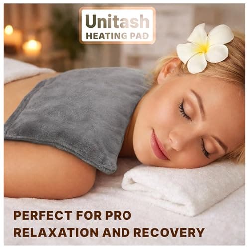 Microwavable Heating Pad for Period Cramps, Machine Washable Cover Heating Pad, Portable Menstrual Microwave Heating Pad- Unscented (Gray Pillow) - Thumbnail 4