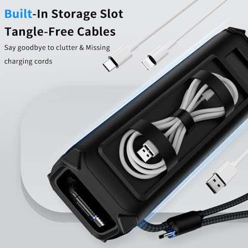 YWXTW Silicone Case for Anker Laptop Power Bank (25,000mAh/165W) - Shockproof Drop-Resistant, Built-in Cable Storage | Non-Slip Grip, Hidden Dust Plug Protective Cover for Anker Power Bank 165w - Thumbnail 4