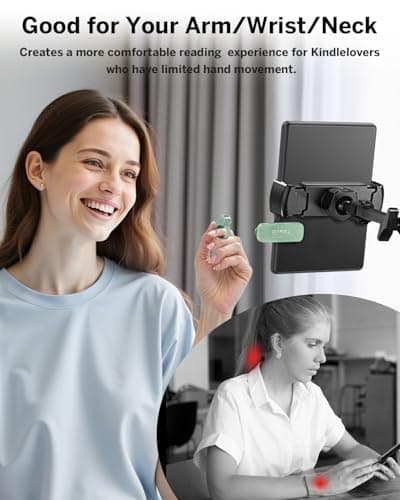 [Case-Friendly] Remote Control Page Turner Ring for Kindle Paperwhite Oasis Scribe Kobo eReaders, Camera Camcorder Remote Controls, Page Turner Clicker for iPhone ipad Tablets with Storage Bag Green - Thumbnail 5