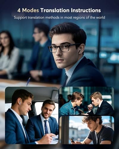 AI Translation Earbuds Real Time-188 Language Translator Earbuds,Simultaneous Interpretation Translator Ear Buds,No Subscription Audifonos Traductores Inglés Español,AI Translating Earbuds for Travel - Thumbnail 4