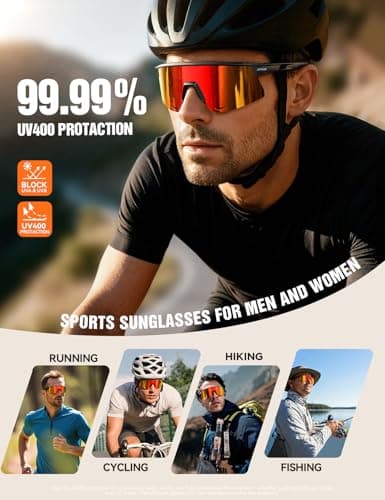 JOYROOM Cycling Glasses Polarized, Sports Sunglasses for Men Women, UV400 Protection, Lightweight Alloy, Adjustable Fit, for Running, Fishing, Skiing, UTV - Thumbnail 2
