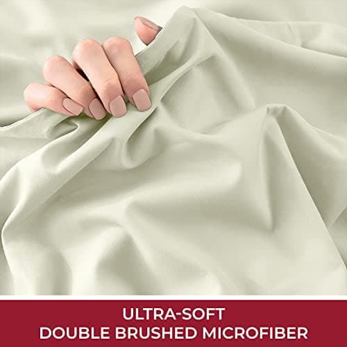 Mellanni California King Fitted Sheet - Iconic Collection Bedding Sheets with up to 16 inch Deep Pocket - Soft & Cooling - Fade & Stain Resistant - 1 PC (Twin XL, Golden Ivory) - Thumbnail 6