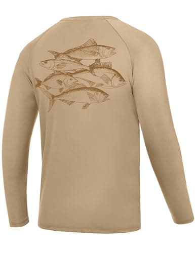 FISHEAL Men's UPF 50+ Sun Protection Fishing Shirt, Long Sleeve Lightweight UV Rash Guard, Quick Dry Swim Beach T Shirts - Image 1