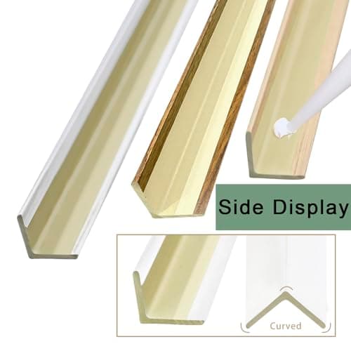 6Pcs 48" Wall Corner Protector,Pre-Cut Wall Corner Protector Guard Protection,Wood Grain Corner Trim for Door,Window Frames,Wooden Wall Edges(6Pcs-White) - Thumbnail 4