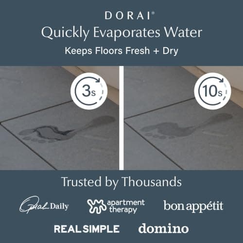 Dorai Home Stone Bath Mat for Bathroom – Large, Quick-Drying, Non-Slip Surface, Customizable Design, 32.1" L x 22.8" W x 0.6" H, Slate - Thumbnail 3