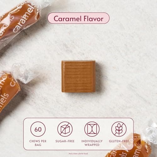 Bariatric Advantage Calcium Citrate Chewy Bites 250 mg with Vitamin D3 - Chewable Supplement for Bariatric Surgery Patients - Sugar-Free Calcium Chews - Caramel Flavor - 60 Count - Thumbnail 3