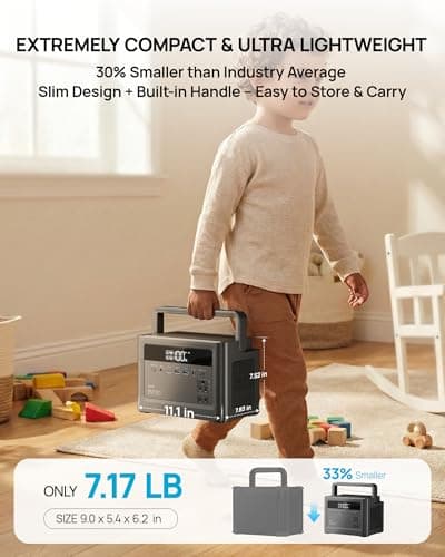2026 Portable Power Station 350W, 288Wh LiFePO4 Battery Backup, Power Bnak with AC Outlet 110V/ 700W Surge, Solar Generator Fast Charging for Winter Storm, Hurricane Emergency, Home Use, Road Trips - Thumbnail 4