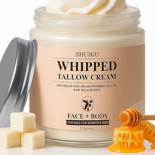 Beef Tallow for Skin with Honey Balm – All-Natural Moisturizer Hydrates and Nourishes the Skin, Whipped Grass-fed Beef Tallow Honey Balm blend - Ultra-Nourishing Moisturizer for Face, Body & Hands. - Image 1