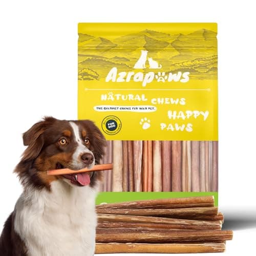 Bully Sticks for Dogs 6 Inch Beef Collagen Dog Chews for Large Dogs, Medium and Small Breeds Healthy Bully Bones Long Lasting Chew Treats for Aggressive Chewers Low Odor Rawhide Free Dental Treats - Image 1