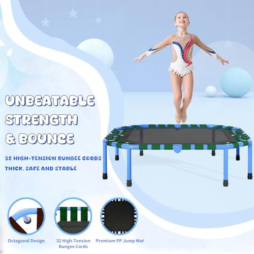 Safly Fun Foldable Gymnastics Bar for Kids, Adjustable 35"-51", Sturdy 148 lbs Capacity, Easy-to-Assemble, Gymnastics Equipment for Kids for Indoor/Outdoor Training - Thumbnail 5
