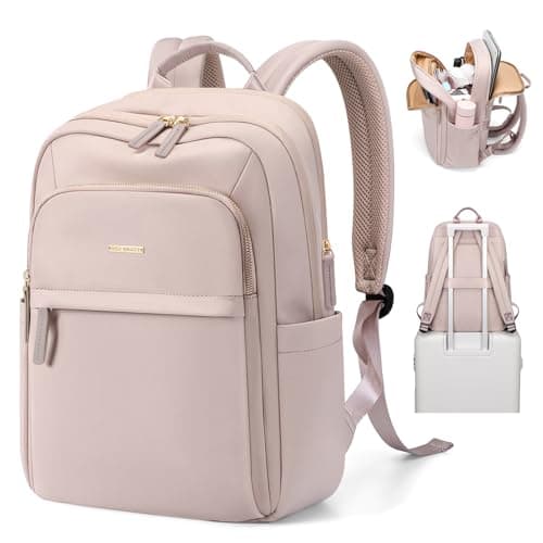 GOLF QUALITY Hiking Travel Backpack for Women Casual Business Weekender Multilayer Laptop Bag,16 Inch,Pink - Image 1