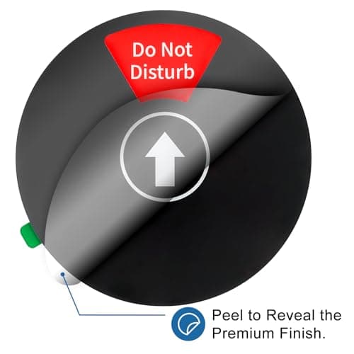Plastic Office Door Sign, 6-in-1 Rotating Privacy Sign for Office/Home, In a Meeting/Do Not Disturb/Back Soon/Working Remotely/Please Knock/Out of Office, Magnetic & Adhesive, 6 Inch, Black - Thumbnail 6