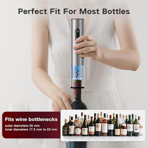 Electric Wine Opener Rechargeable, BABONIR 6-in-1 Wine Gift Set - Thumbnail 4